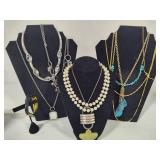 Lot of Stamped Costume Jewelry by Cookie Lee, Bijoux Terner, CastleCliff, Aubrey & Baer