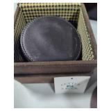 Lot of Empty Watch Boxes, Coaster Set & Three Travel Clocks