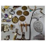 Huge Lot of Religious Jewelry & Books