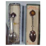 Silver Plated Platter & Asst Spoons