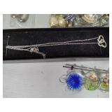 Costume Jewelry Assortment w/Holder