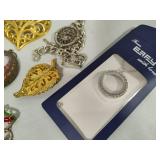 Costume Jewelry Assortment w/Holder