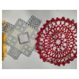 Misc Lot of Placemats, Apron, Doilies, Pillow Covers, etc