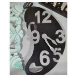 Assorted Wood Decor Items & Unique Clock