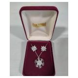 925 Stamped Snowflake Jewelry Set & 925 Bracelet