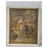 "My Lady is a Widow and Childless" Framed Art in Vintage Frame