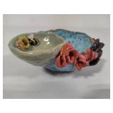 Majolica Two-Tier Honey Bee Trinket Bowl