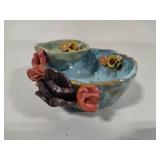 Majolica Two-Tier Honey Bee Trinket Bowl