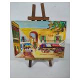 Ceramic Tile Art & Small Street Scene Painting