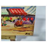 Ceramic Tile Art & Small Street Scene Painting