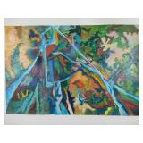 Four Colorful Art Pieces Signed by Minnesota Artist Barbara Dettler