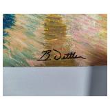 Four Colorful Art Pieces Signed by Minnesota Artist Barbara Dettler