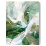 Green Abstract Wall Art 32' x 36' $99.99 Retail - Brand New