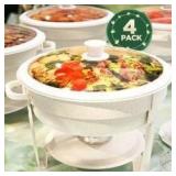 RAMVIC Chafing Dish Buffet Set  6QT 4-Pack $89.99 Retail - Brand New