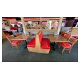 2 Tables, 4 Chairs, plus Double-sided Booth seat