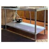 Two Tier Stainless Steel Regency NSF 60" Stainless Work Table