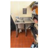 One Compartment SS Sink with backsplash
