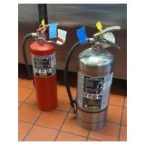 2 fire extinguishers
