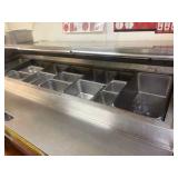 Refrigerated Cold holding Prep Table w/ refrigerated ingredient rail