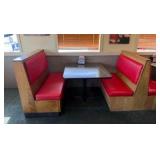 4 Tables & 3 Double-back & 2 Single Booth seating