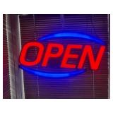 MaxLit oval LED "OPEN" sign
