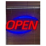 MaxLit oval LED "OPEN" sign