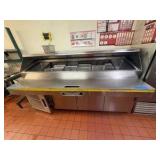 Refrigerated Cold holding Prep Table w/ refrigerated ingredient rail