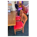 2 Tables, 4 Chairs, plus Double-sided Booth seat