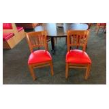 (1) 54" Round Table, 5 Chairs + Napkin Dispenser