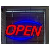 MaxLit oval LED "OPEN" sign