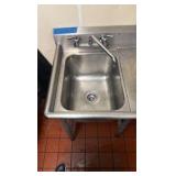One Compartment SS Sink with backsplash