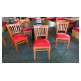 (1) 54" Round Table, 5 Chairs + Napkin Dispenser
