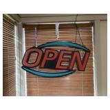 MaxLit oval LED "OPEN" sign