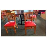 One 54" Round Table & 5 Chairs plus Napkin Dispenser