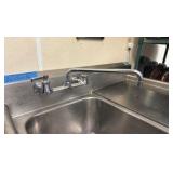 One Compartment SS Sink with backsplash