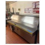 Refrigerated Cold holding Prep Table w/ refrigerated ingredient rail