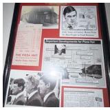 Pizza Hut Framed Historical Collage 32” x 32”