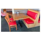 2 Tables, 4 Chairs, plus Double-sided Booth seat