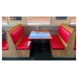 4 Tables & 3 Double-back & 2 Single Booth seating