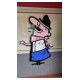Pizza Hut Pete architectural restaurant mascot sign