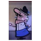Pizza Hut Pete architectural restaurant mascot sign