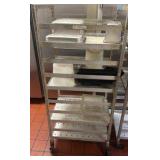 (2) NSF Rolling stainless steel utility rack/speed racks