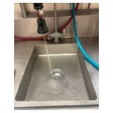 Left side drain board;  right-side rinse sink and sprayer