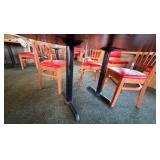 (1) 54" Round Table, 5 Chairs + Napkin Dispenser