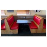 4 Tables & 3 Double-back & 2 Single Booth seating