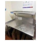 Left side drain board;  right-side rinse sink and sprayer