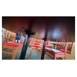 (1) 54" Round Table, 5 Chairs + Napkin Dispenser