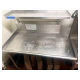 Left side drain board;  right-side rinse sink and sprayer