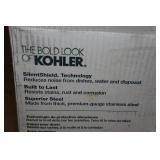 Kohler Cursiva Stainless Steel Double Equal Kitchen Sink 33"x22"x9"
