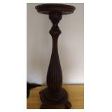 Tall Pedestal Antique Wood Plant Stand
